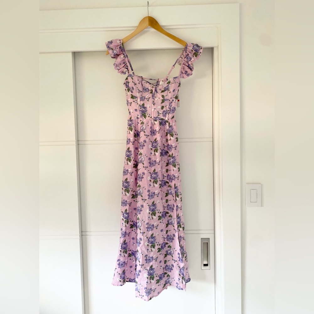ASTR the Label Wedelia MIDI Dress in Purple Floral - Picture 6 of 8